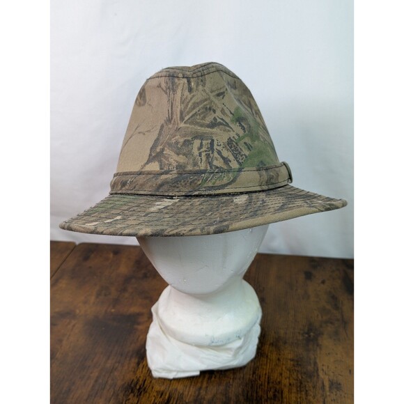 Vintage Realtree Camo Fedora Bush Hat Cap YA Youngan Outdoor Hunting Clean Mens - Picture 4 of 14